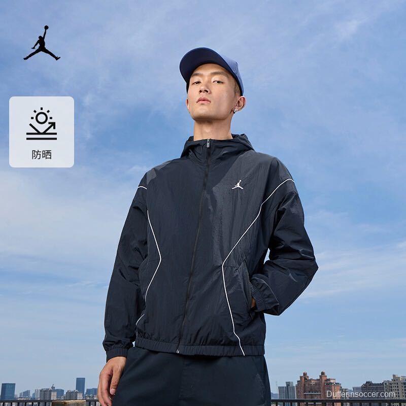 2025 NIKE Air Jordan Black Hoodie Windbreaker