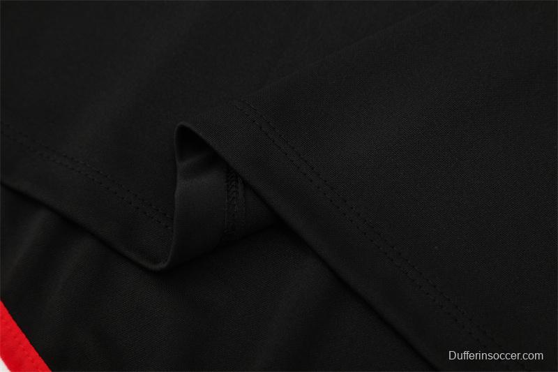 Retro 04/05 AC Milan Black Half Zipper Jacket+Long Pants