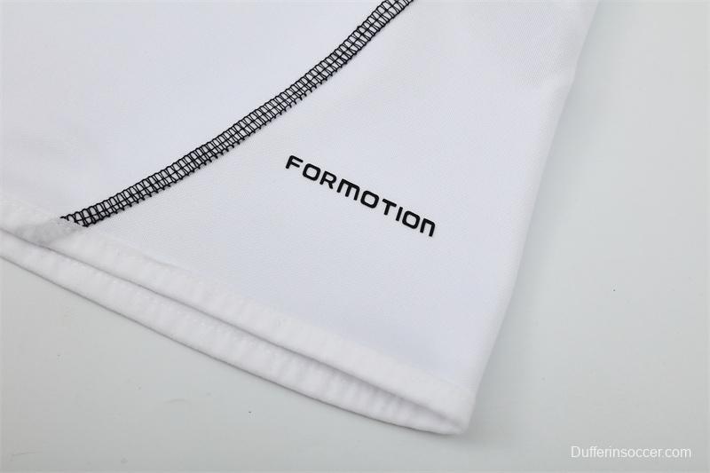 Retro 13/14 Real Madrid White Half Zipper Jacket+Long Pants