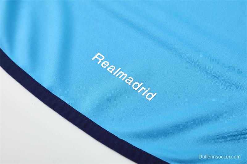 Retro 05/06 Real Madrid Light Blue Half Zipper Jacket