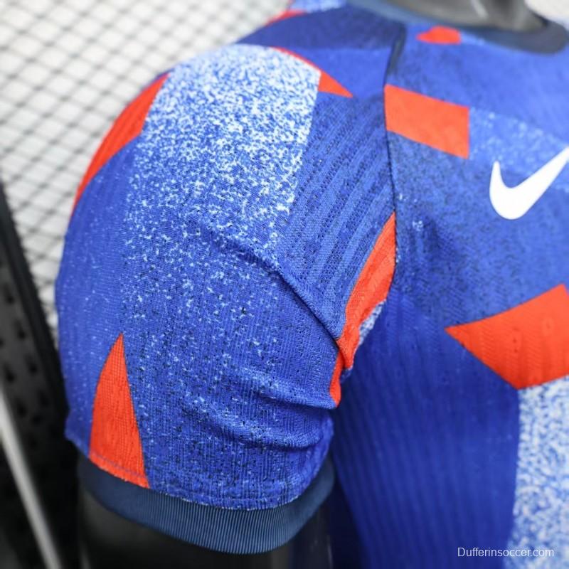 Player Version 25/26 FC Barcelona Blue with Abstract Geometric Pattern Jersey