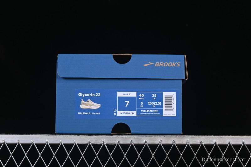 Brooks Glycerin 22 Cushioned Marathon Nitrogen Running Shoes - 1104451D052