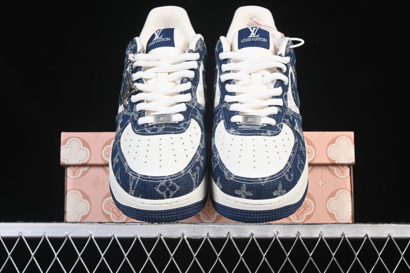 Nike Air Force 1 '07 Low LV Collaboration White Blue Casual Sneakers - YF9511-811