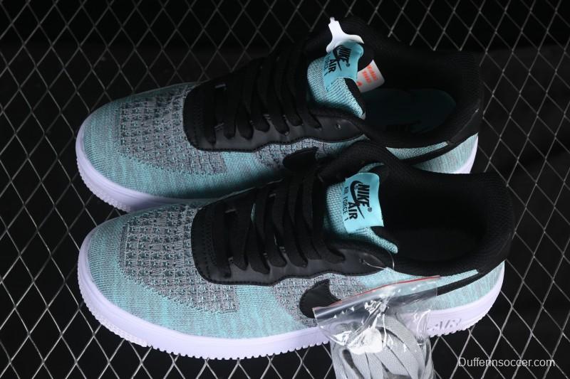 Nike Air Force 1'07 Low Flyknit Black Green Casual Sneakers - CI0051-600