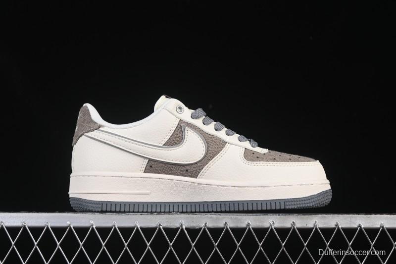 Nike Air Force 1 '07 Low Supreme Collaboration Beige Canvas Casual Sneakers - XX3168-210