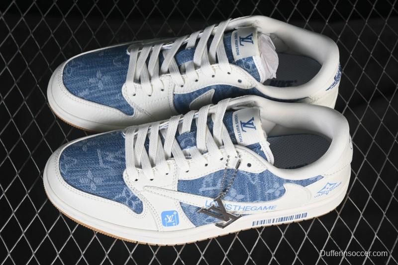 Nike Travis Scott x Fragment Design x Air Jordan 1 Low OG SP AJ1 Low Top Casual Sneakers - SC0601-053