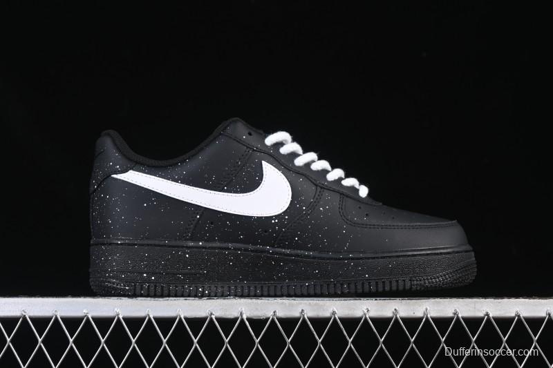 Nike Air Force 1'07 Low Two-Dimensional Theme Black Space Casual Sneakers - ZH0316-101