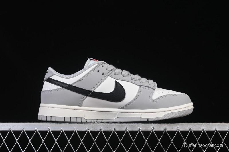 Nike SB Dunk Low White Black Grey Low-Top Casual Skate Shoes - IB3079-101