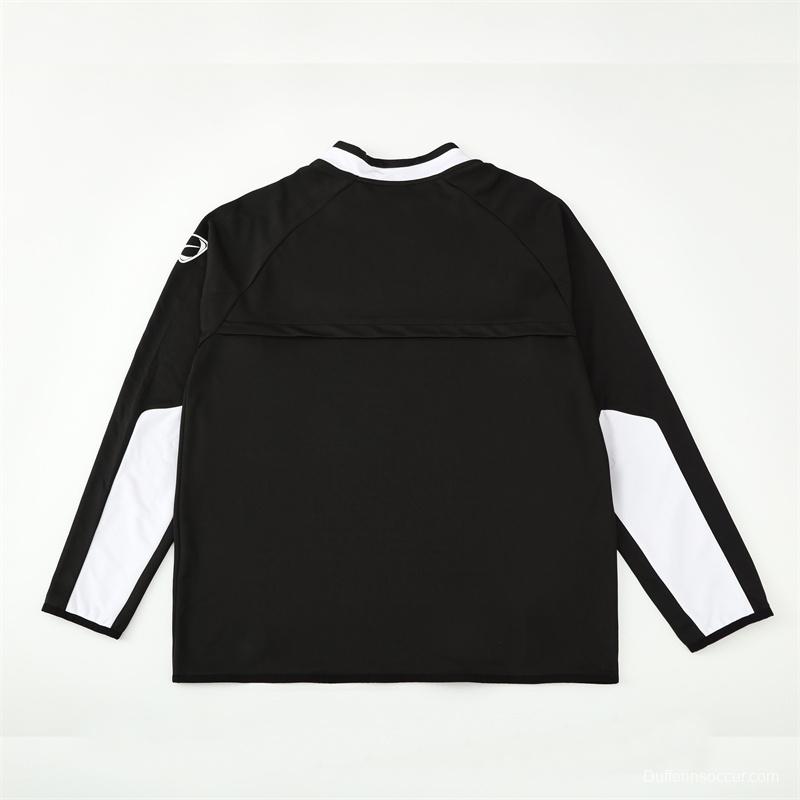 Retro 02/03 Manchester United Black Half Zipper Jacket+Long Pants