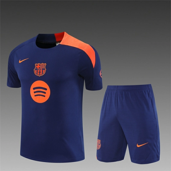 25/26 Barcelona Royal Blue T90 Short Sleeve Jersey+Shorts with XS