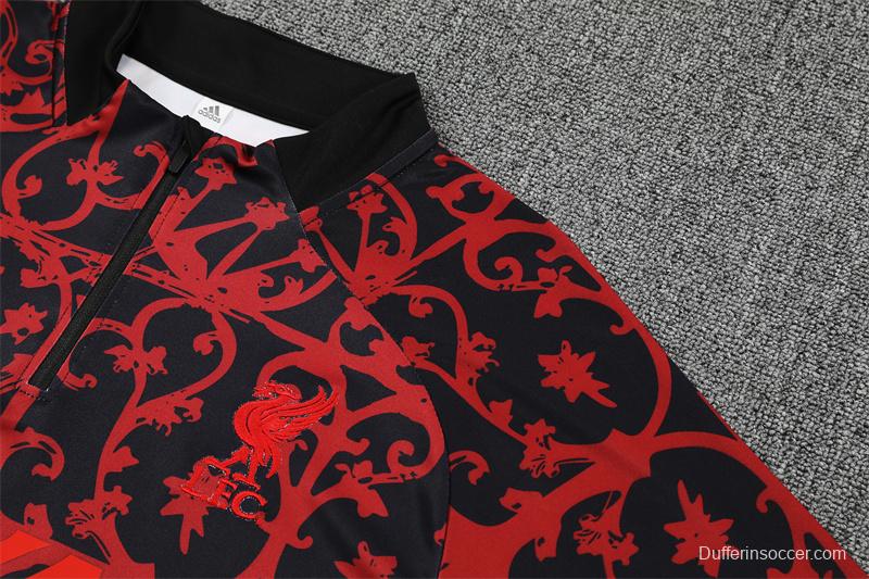 25/26 Liverpool Red Camouflage Half Zipper Jacket+Long Pants