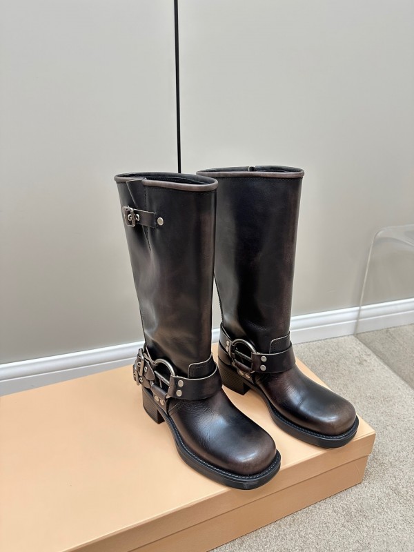 Miu Miu Fall/Winter 2025 Limited Edition Punk Style Martin Boots - LY00500