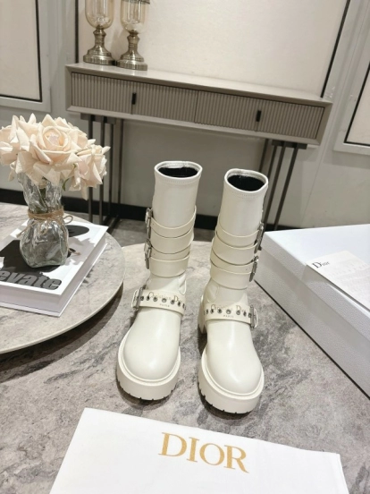 Dior Punk Style Strap Ankle Boots - KFY00470