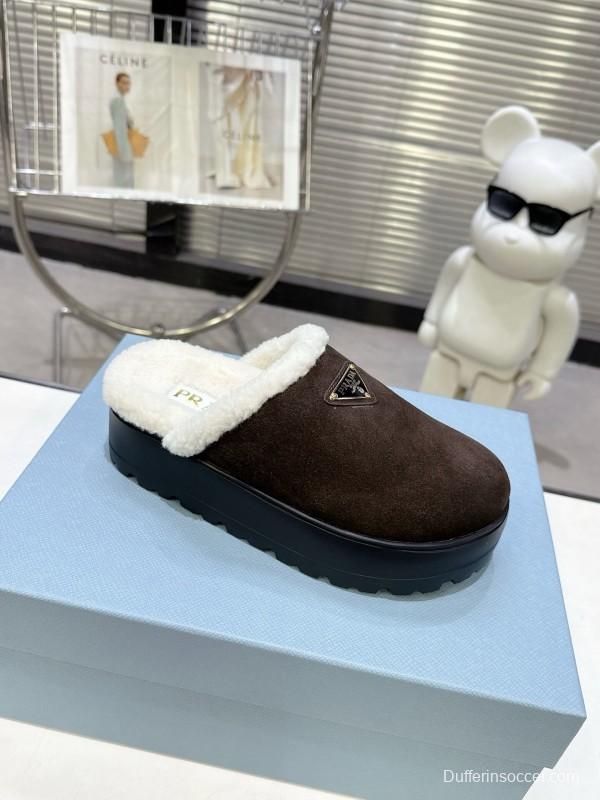 Prada Spring-Summer 2025 Premium Fur Slippers - KFY00280