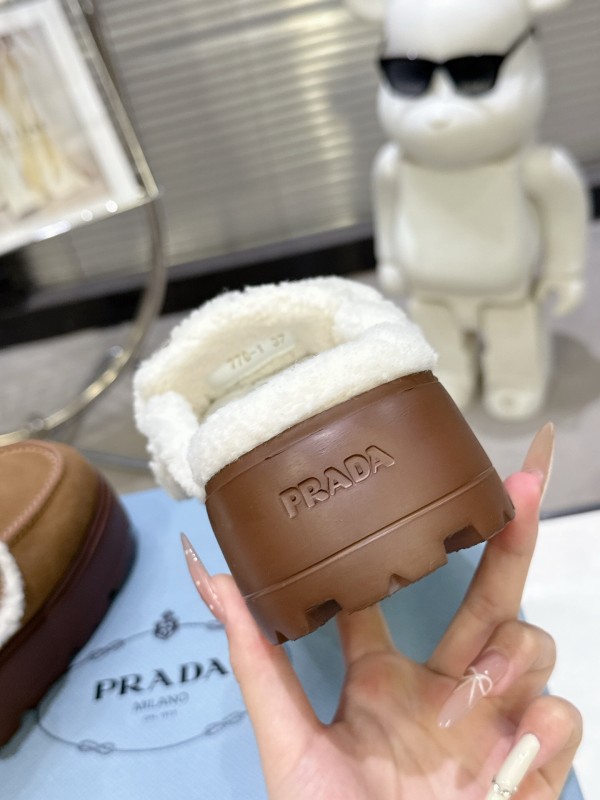 Prada 2025 SS Early Spring Fur Slippers - KFY00280