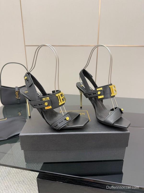 Balmain 2025/SS Metal Heel High Heel Sandals - KFY00320
