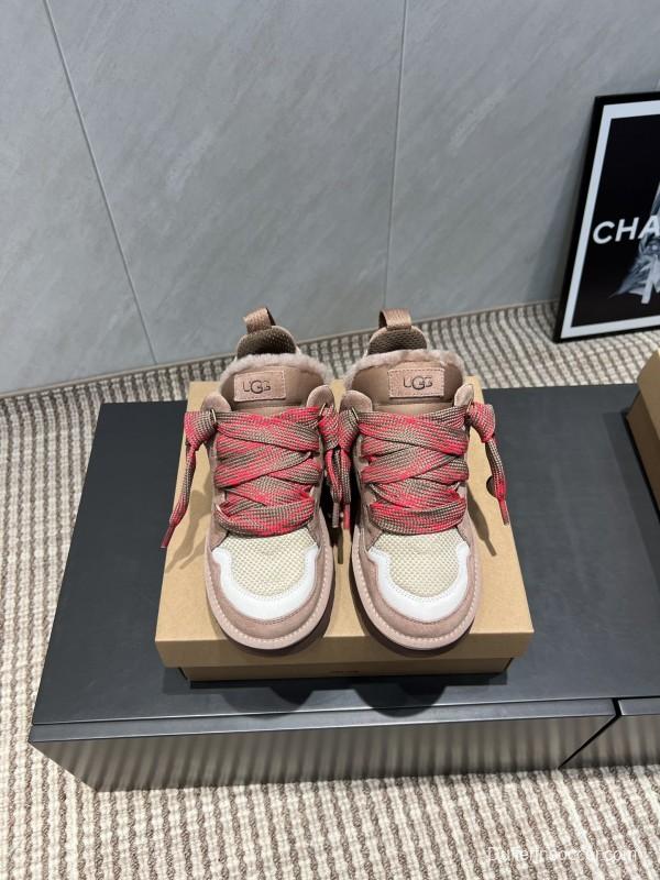 UGG Platform Loafers Series Round Toe Chunky Sole Casual Shoes - MJ00270