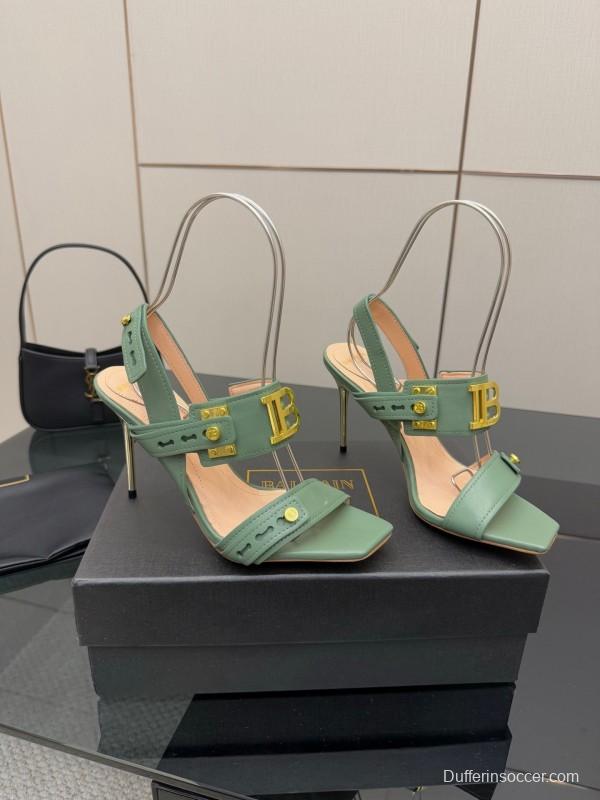 Balmain 2025/SS Metal Heel High Heel Sandals - KFY00320