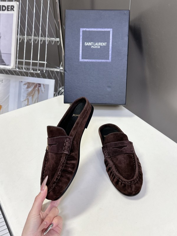 Saint Laurent Classic Loafer Mule Flats - KFY00320
