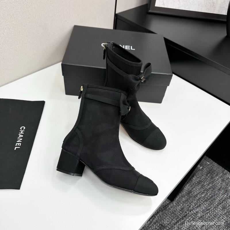 Chanel 2025 SS Classic Bow Ankle Boots - LY00
