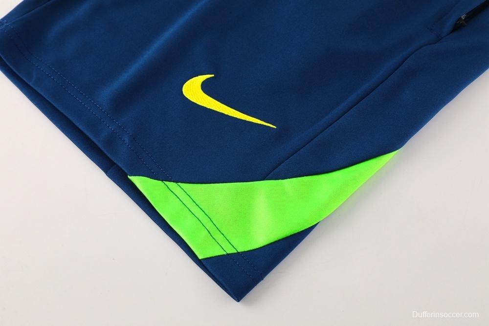 2025 Brazil Lake Green Short Sleeve+Soccer Shorts