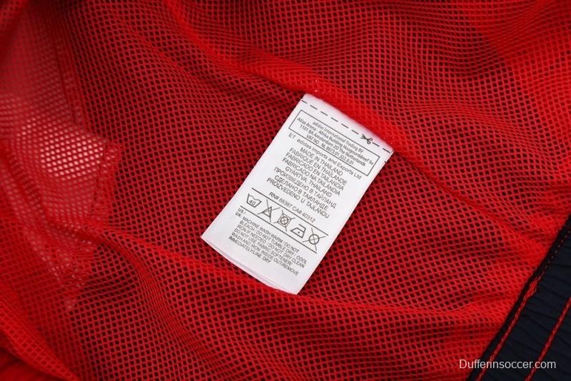 25/26 Arsenal Red Half Zipper Jacket+Long Pants S-3XL