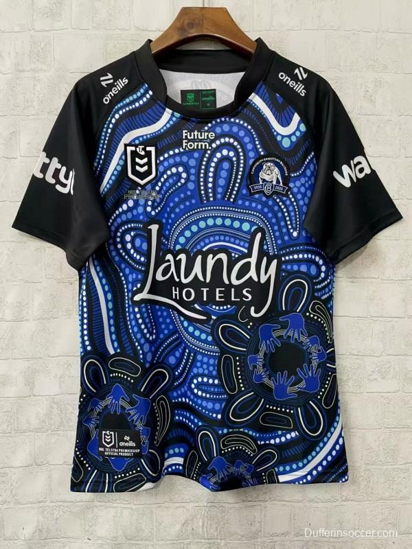 25/26 Canterbury-Bankstown Bulldogs Blue with Indigenous Art Jersey