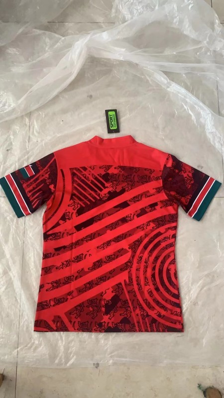 2026 Kenya Red with Traditional Maasai Pattern Jersey