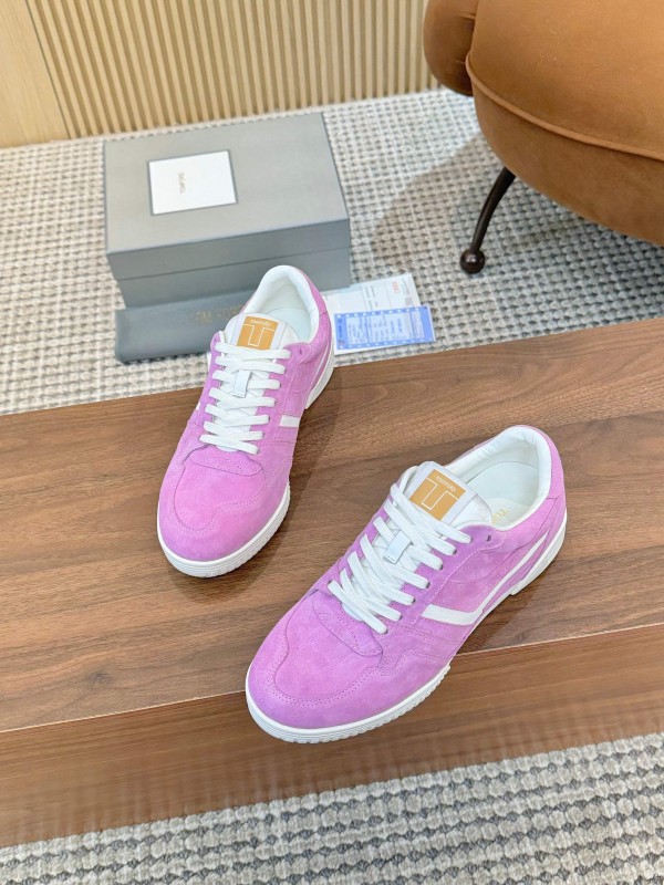 TOM FORD 2025 SS Casual Sneakers with Classic Color Blocking and Imported Leather Insole - AS00350