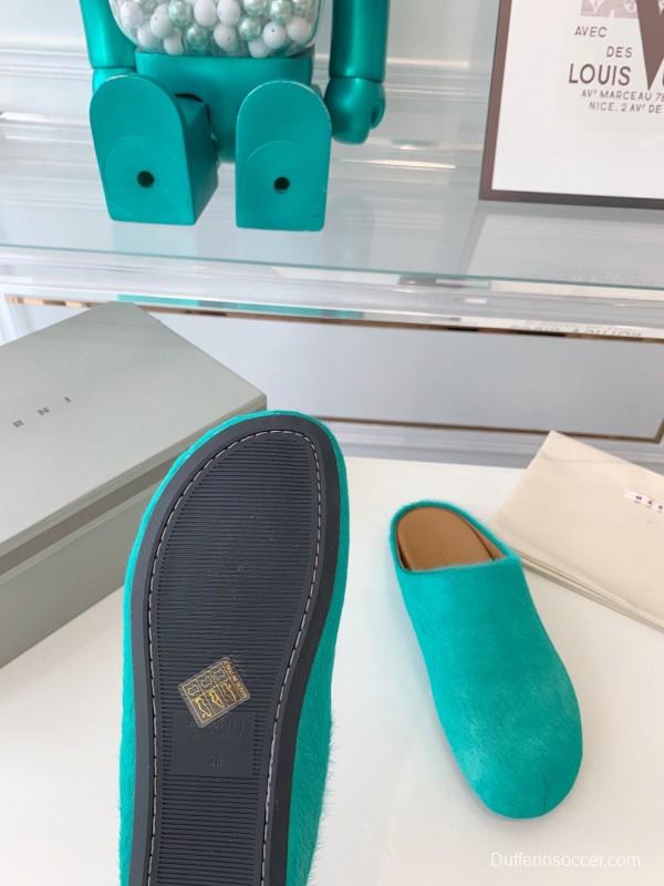 Marni 2025/SS Mule Shoes with Pony Hair - LY00