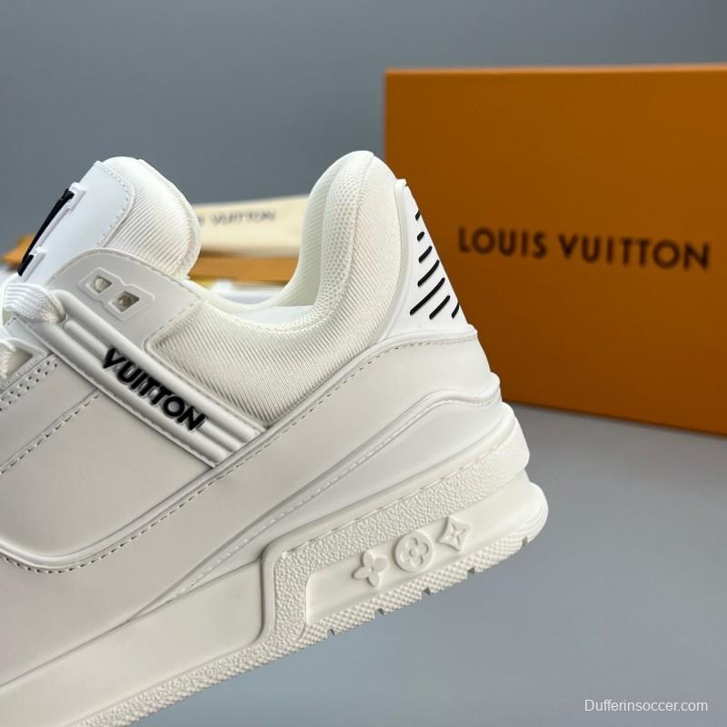 Louis Vuitton Trainer Retro Basketball-Inspired Sneakers with Mixed Materials - LY00430
