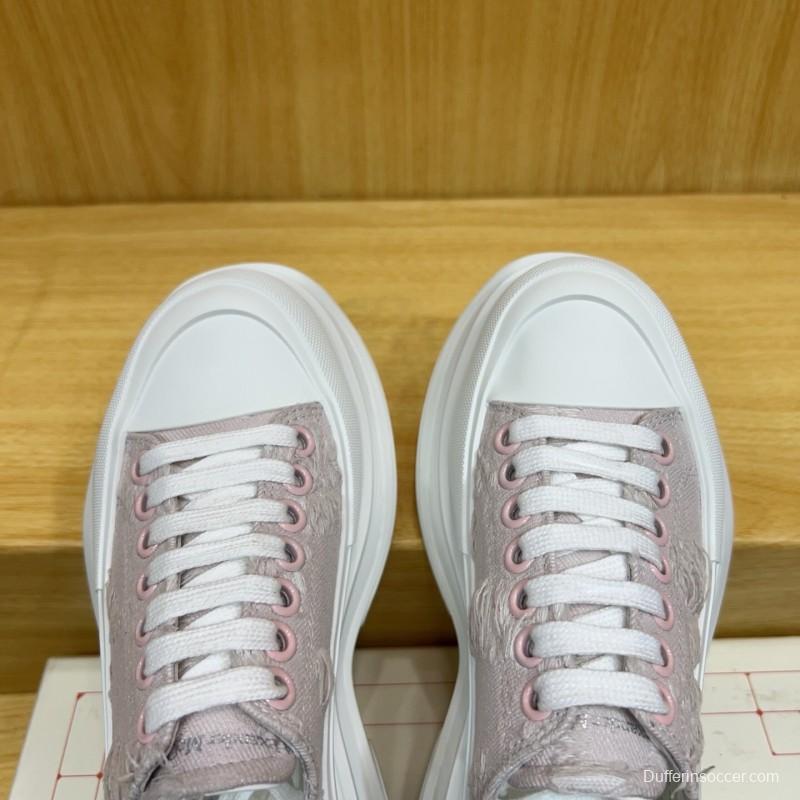 Alexander McQueen Spring Summer 2025 Blue Woven Platform Sneakers - AS00300