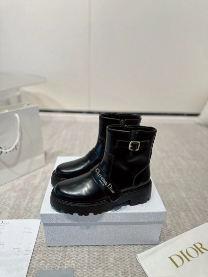 DIOR CHRONO Ankle Boots with CD Logo and Exclusive Zipper - LY00340