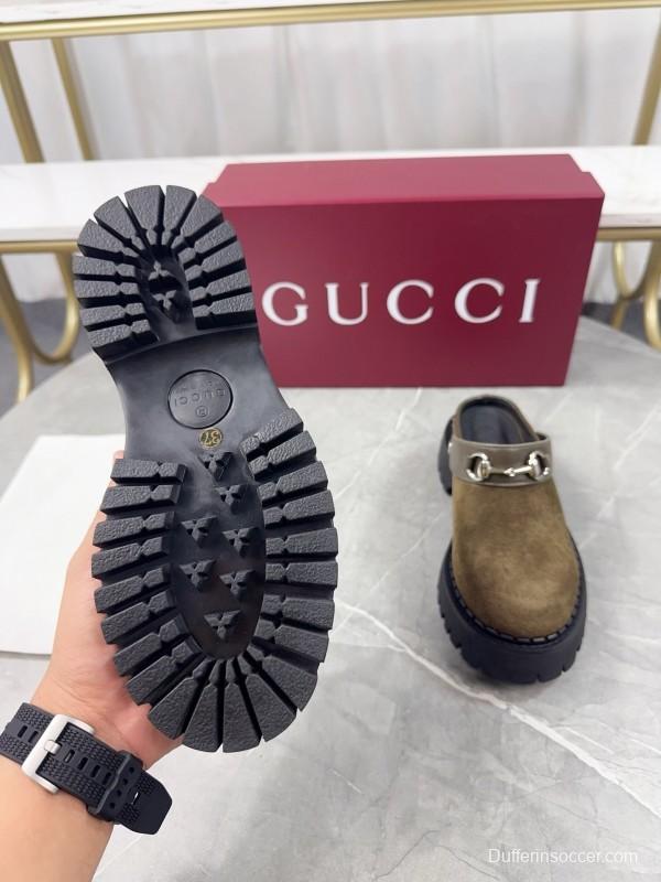 Gucci 2025/SS Double GG Grooved Platform Loafers - KFY00280