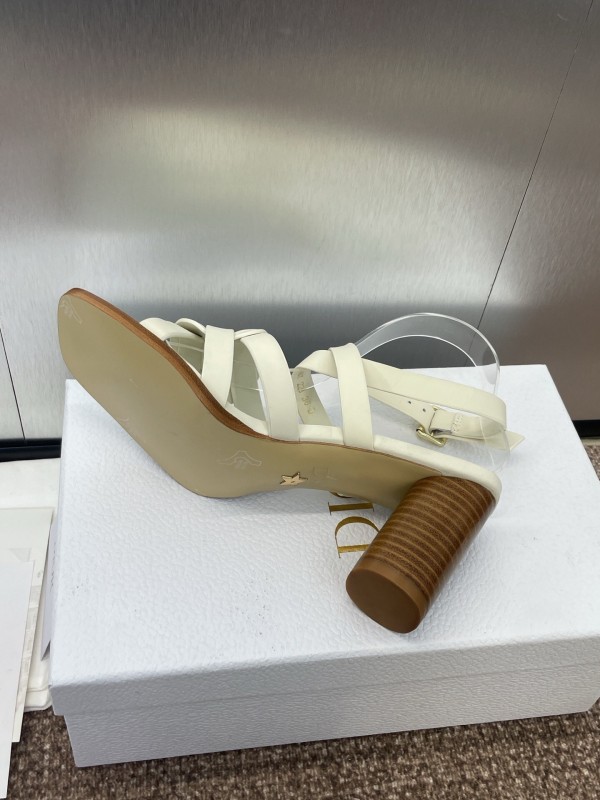 Dior D-Club Spring Summer New Jelly Color Hollow Layered Cross Strap High Heel Women Shoes - KFY00290