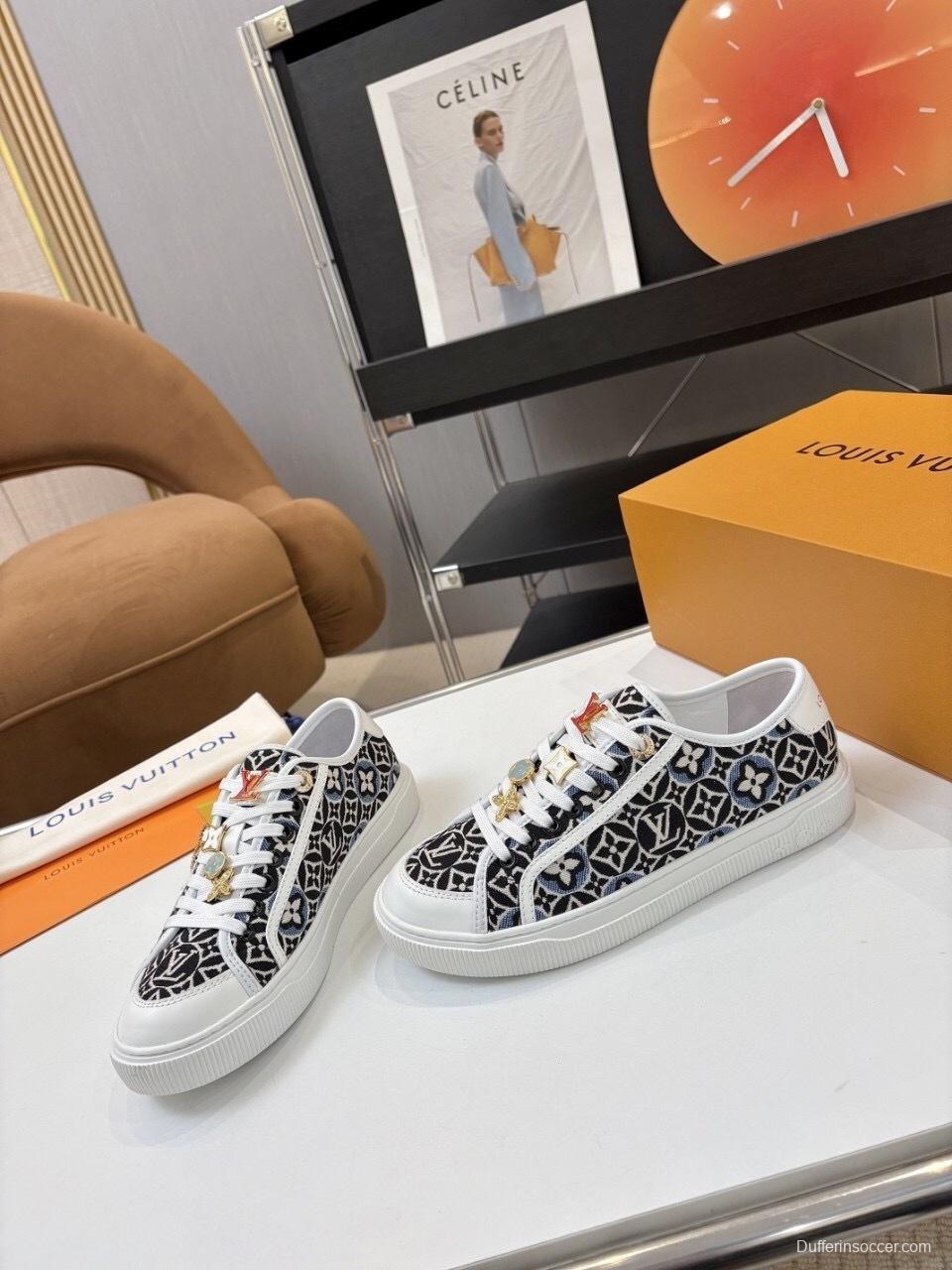 Louis Vuitton Lagoon Series Denim Sneakers with Buckle - AS00300