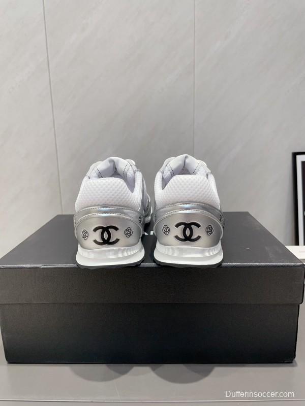 Chanel Silver Horn King II Casual Series Sneakers - KFY00330