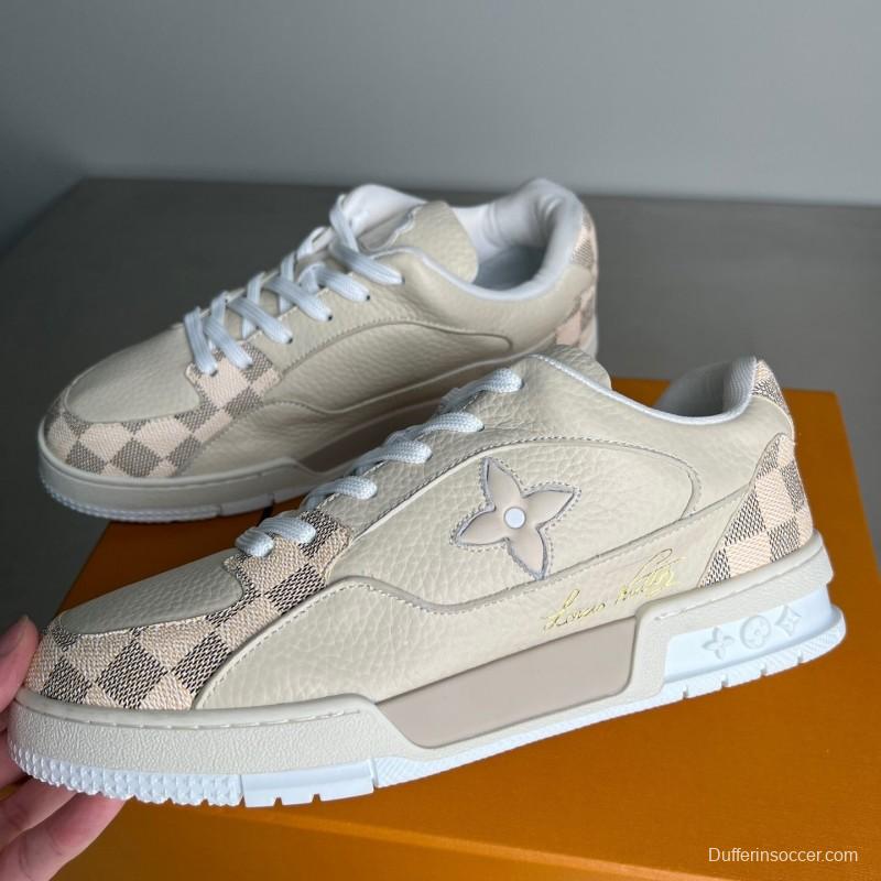 Louis Vuitton 2025 Spring/Summer Collection Luxury Sneakers with Signature Logo and Dual-Color TPU Outsole - YC