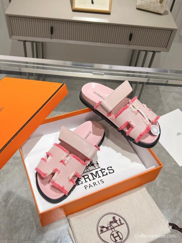 H Sandals 2025SS Latest Official Weaving Tassel Slides - LY00270