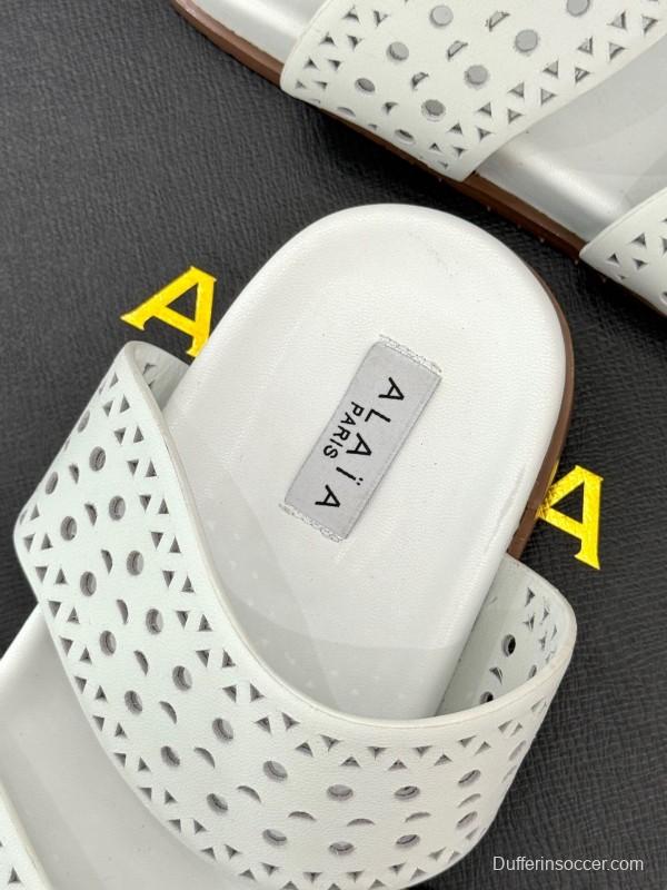 Alaia Spring Summer 2025 Laser-Cut Openwork Casual Sandals - KFY00260