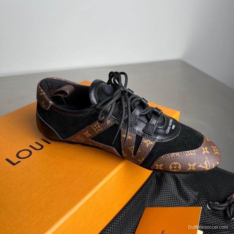 Lv Sneakerina 2025 SS Ballet Round Toe Lace-Up Low Top Lifestyle Casual Shoes - YC