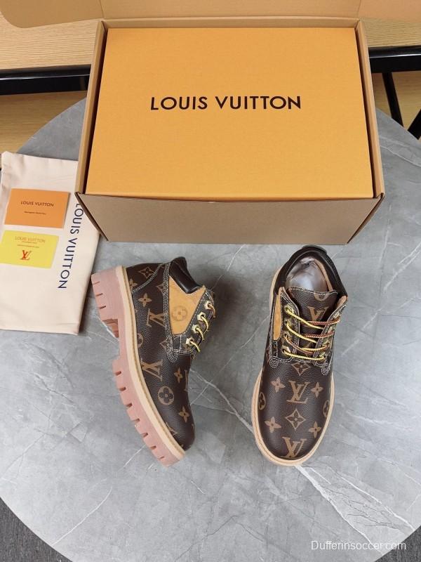 Timberland LV Monogram Waterproof Suede Leather 6-Inch Boots - LY00370