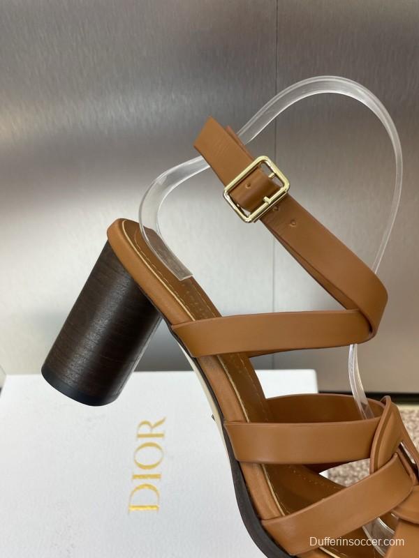 Dior D-Club Jelly Color Hollow Layered Cross Strap High Heel Women Shoes - KFY00290