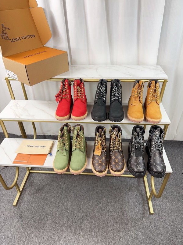 Timberland x LV Monogram Ankle Boots Waterproof Suede - LY00380