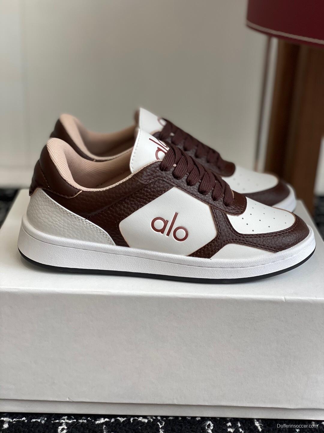 Alo 2025 SS Two-Tone White Sneakers Chunky Sole Comfort Casual - KFY00280