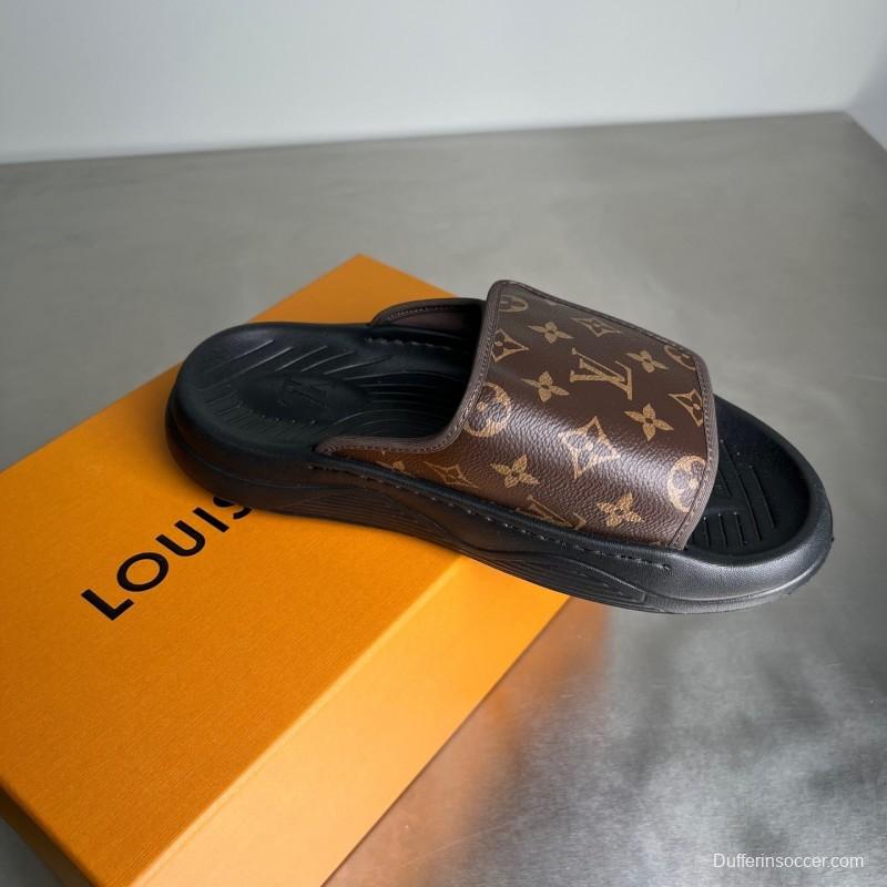 Louis Vuitton Miami Mule Slip-On Sandals with Velcro Strap - YC