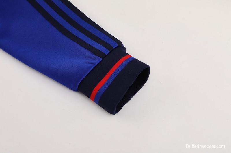 25/26 Olympique lyonnais/Lyon Blue Full Zipper Jacket+Long Pants