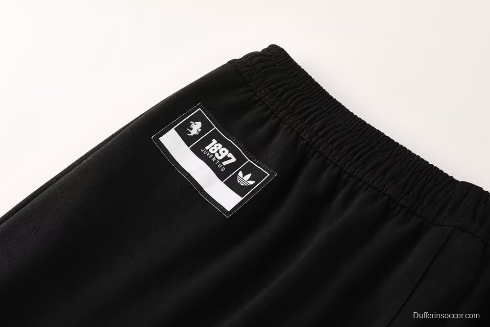 25/26 Juventus Black Sweatshirt Full Zipper Jacket+Long Pants