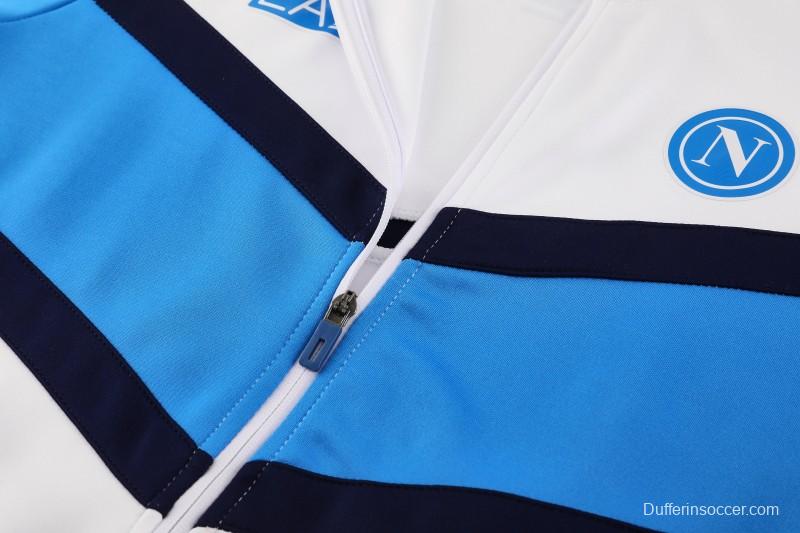 25/26 Napoli White Full Zipper Jacket+Long Pants