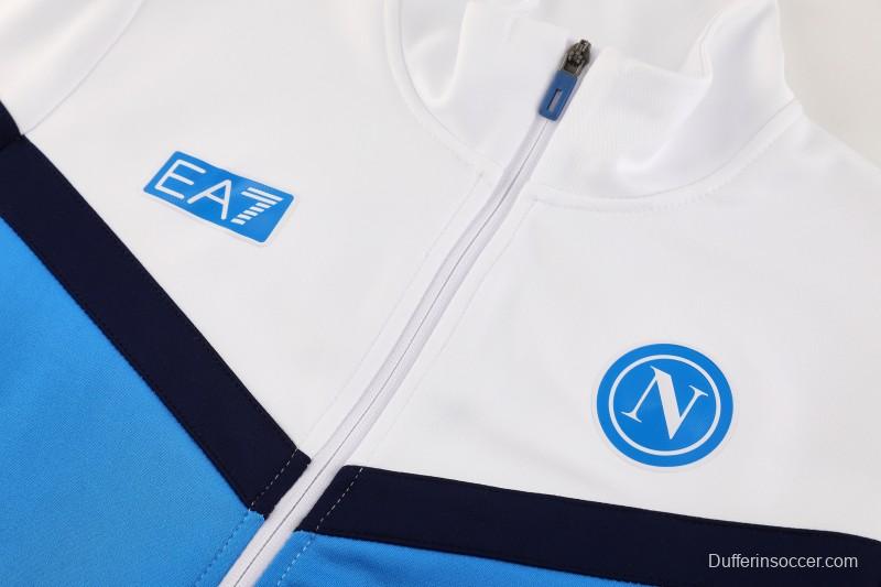 25/26 Napoli White Full Zipper Jacket+Long Pants